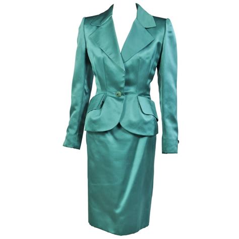 green couture givenchy suit dress button on front|givenchy ready to wear.